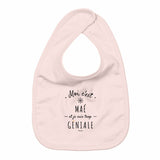 Bavoir - Maé est trop Géniale - 3 Coloris - Cadeau Original - Cadeau Personnalisable - Cadeaux-Positifs.com -Rose-Taille unique-
