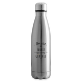 Bouteille isotherme - Laurie est trop Géniale - Cadeau Durable - Cadeau Personnalisable - Cadeaux-Positifs.com -blanc-