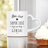 Mug Coeur - Super José est trop Génial - 2 Coloris - Cadeau Personnalisé - Cadeau Personnalisable - Cadeaux-Positifs.com -Rouge-