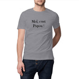 T-Shirt - Moi c'est Papou - 5 Coloris - Cadeau Original - Cadeau Personnalisable - Cadeaux-Positifs.com -Bleu Marine-S-