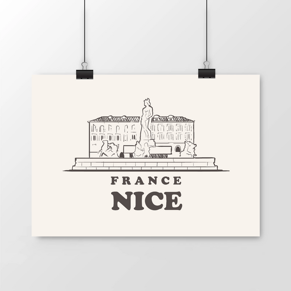 Affiche - Nice - Qualité Musée - Cadeau Durable & Premium - Cadeau Personnalisable - Cadeaux-Positifs.com -297x210-