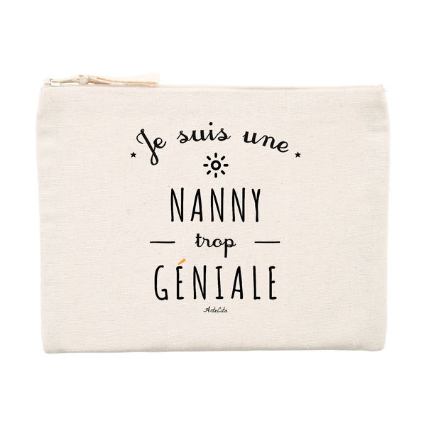 Pochette - Une Nanny trop Géniale - Cadeau Original & Durable - Cadeau Personnalisable - Cadeaux-Positifs.com -Unique-Beige-