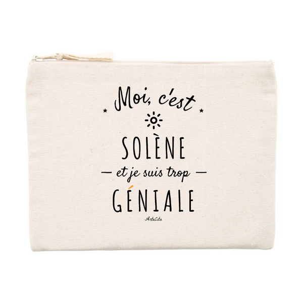Pochette - Solène est trop Géniale - Cadeau Durable & Original - Cadeau Personnalisable - Cadeaux-Positifs.com -Unique-Beige-