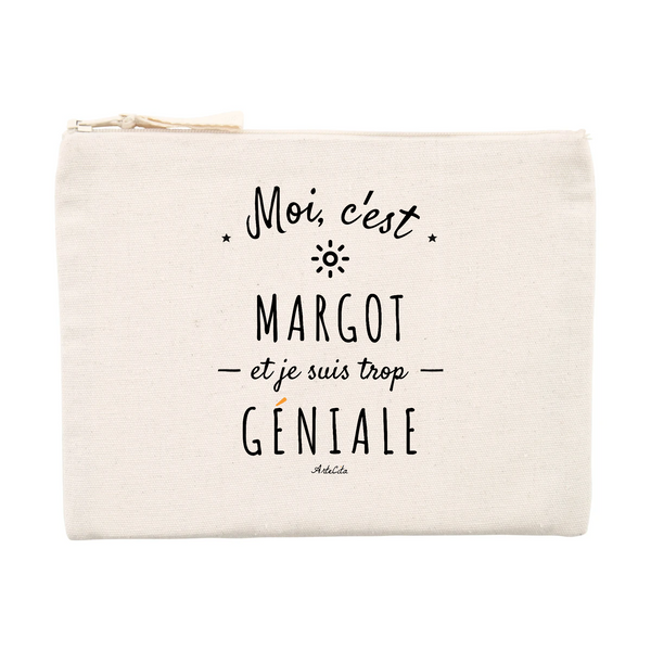 Pochette - Margot est trop Géniale - Cadeau Durable & Original - Cadeau Personnalisable - Cadeaux-Positifs.com -Unique-Beige-