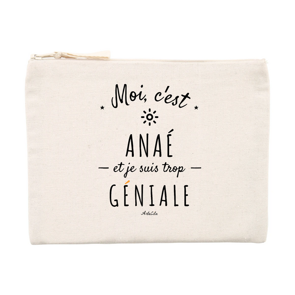 Pochette - Anaé est trop Géniale - Cadeau Durable & Original - Cadeau Personnalisable - Cadeaux-Positifs.com -Unique-Beige-