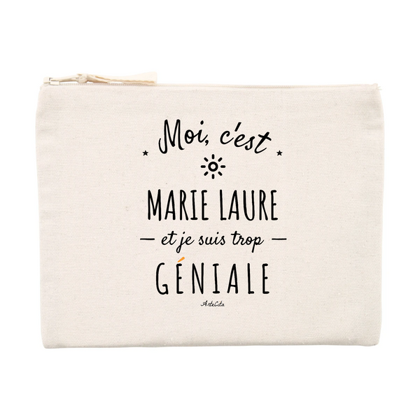 Pochette - Marie Laure est trop Géniale - Cadeau Durable & Original - Cadeau Personnalisable - Cadeaux-Positifs.com -Unique-Beige-
