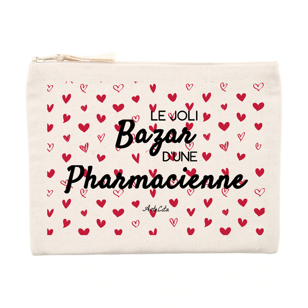 Pochette - Le joli Bazar d'une Pharmacienne - Cadeau Durable & Original - Cadeau Personnalisable - Cadeaux-Positifs.com -Unique-Beige-