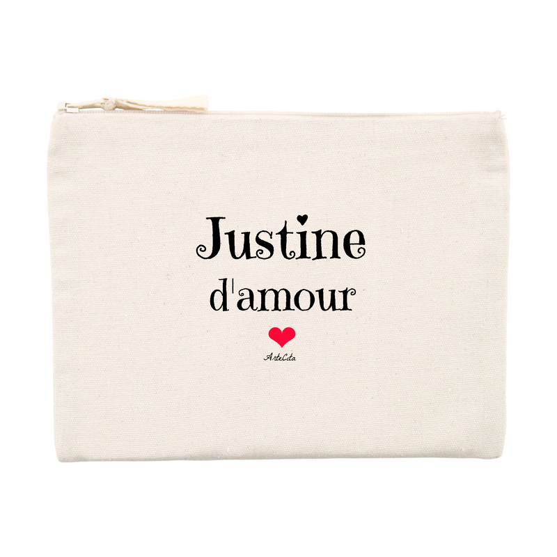 Cadeau anniversaire : Pochette - Justine d'amour - Matières recyclées - Cadeau Original - Cadeau Personnalisable - Cadeaux-Positifs.com -Unique-Beige-