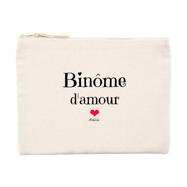 Pochette - Binôme d'amour - Matières recyclées - Cadeau Unique - Cadeau Personnalisable - Cadeaux-Positifs.com -Unique-Beige-