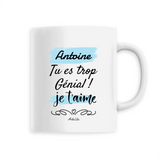 Mug - Antoine je t'aime - 6 Coloris - Cadeau Tendre & Original - Cadeau Personnalisable - Cadeaux-Positifs.com -Unique-Blanc-