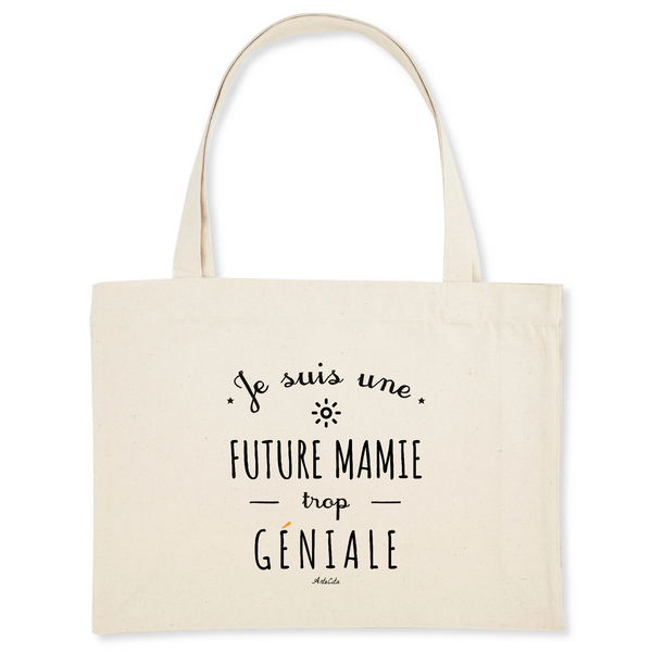 Grand Cabas - Une Future Mamie trop Géniale - Cadeau Durable - Cadeau Personnalisable - Cadeaux-Positifs.com -Unique-Blanc-