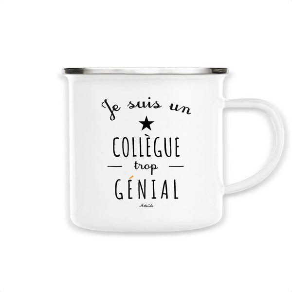 Mug - Un Collègue trop Génial - Métal émaillé - Cadeau Original - Cadeau Personnalisable - Cadeaux-Positifs.com -Unique-Blanc-