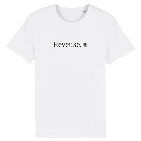 T-Shirt - Rêveuse - Coton Bio - 7 Coloris - Cadeau Original - Cadeau Personnalisable - Cadeaux-Positifs.com -XS-Blanc-