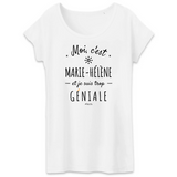 T-Shirt - Marie-Hélène est trop Géniale - Coton Bio - Cadeau Original - Cadeau Personnalisable - Cadeaux-Positifs.com -XS-Blanc-