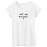 T-Shirt - Moi c'est Charlotte - Coton Bio - Cadeau Original - Cadeau Personnalisable - Cadeaux-Positifs.com -XS-Noir-