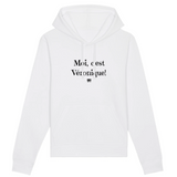 Sweat à Capuche - Moi c'est Véronique - Coton Bio - Cadeau Original - Cadeau Personnalisable - Cadeaux-Positifs.com -XS-Blanc-
