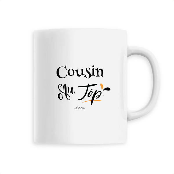Mug - Cousin au Top - 6 Coloris - Cadeau Original - Cadeau Personnalisable - Cadeaux-Positifs.com -Unique-Blanc-