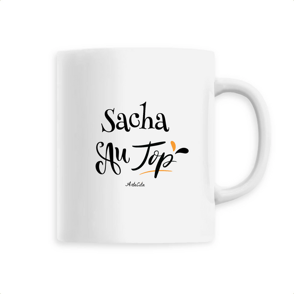 Mug - Sacha au Top - 6 Coloris - Cadeau Original - Cadeau Personnalisable - Cadeaux-Positifs.com -Unique-Blanc-