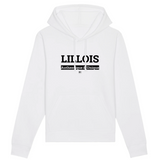 Sweat à Capuche - Lillois - Coton Bio - 5 Coloris - Cadeau Original - Cadeau Personnalisable - Cadeaux-Positifs.com -XS-Blanc-