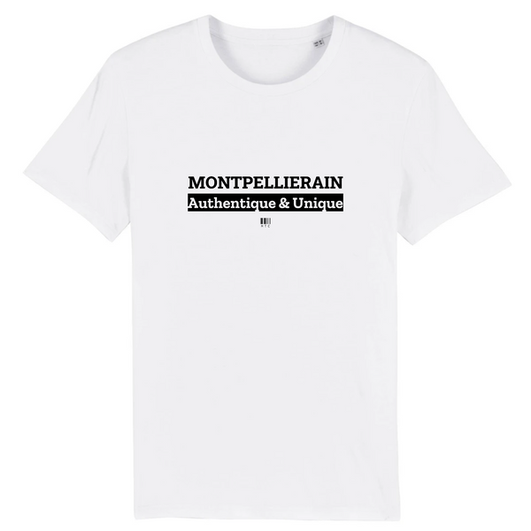 T-Shirt - Montpelliérain - Coton Bio - 7 Coloris - Cadeau Original - Cadeau Personnalisable - Cadeaux-Positifs.com -XS-Blanc-