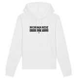 Sweat à Capuche - Normande - Coton Bio - 5 Coloris - Cadeau Original - Cadeau Personnalisable - Cadeaux-Positifs.com -XS-Blanc-
