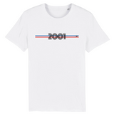 T-Shirt - Année 2001 - Coton Bio - 7 Coloris - Cadeau Original - Cadeau Personnalisable - Cadeaux-Positifs.com -XS-Blanc-