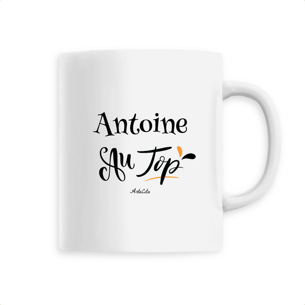 Mug - Antoine au Top - 6 Coloris - Cadeau Original - Cadeau Personnalisable - Cadeaux-Positifs.com -Unique-Blanc-