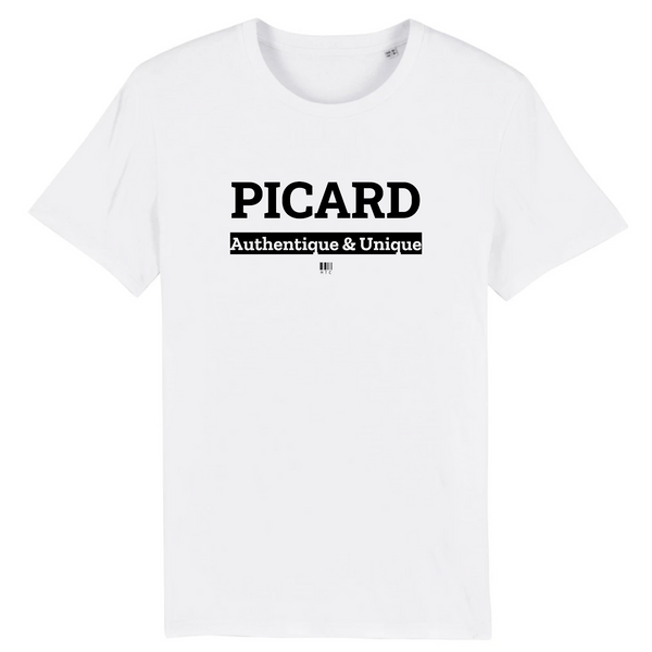 T-Shirt - Picard - Coton Bio - 7 Coloris - Cadeau Original - Cadeau Personnalisable - Cadeaux-Positifs.com -XS-Blanc-