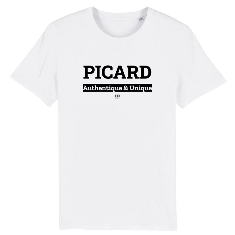 Cadeau anniversaire : T-Shirt - Picard - Coton Bio - 7 Coloris - Cadeau Original - Cadeau Personnalisable - Cadeaux-Positifs.com -XS-Blanc-