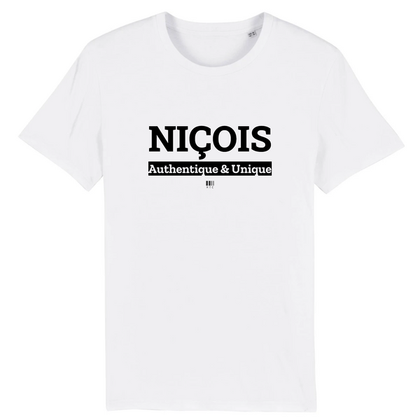 T-Shirt - Niçois - Coton Bio - 7 Coloris - Cadeau Original - Cadeau Personnalisable - Cadeaux-Positifs.com -XS-Blanc-