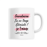 Mug - Sandrine je t'aime - 6 Coloris - Cadeau Tendre & Original - Cadeau Personnalisable - Cadeaux-Positifs.com -Unique-Blanc-