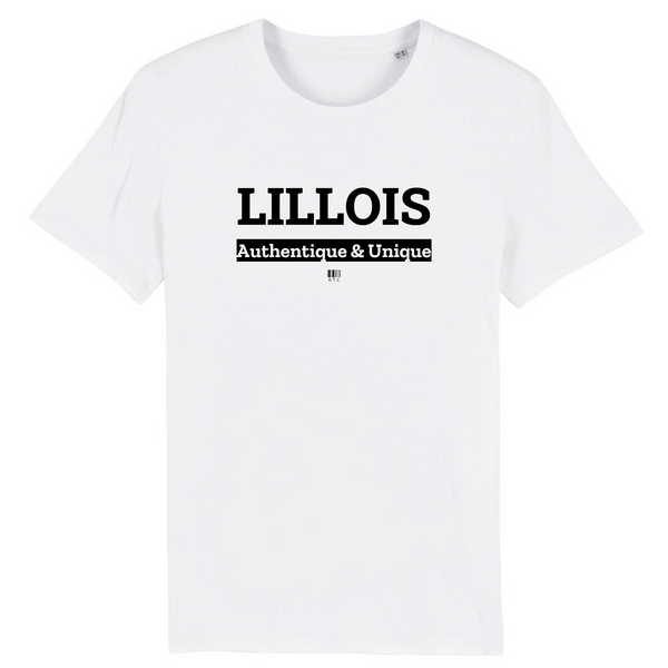 T-Shirt - Lillois - Coton Bio - 7 Coloris - Cadeau Original - Cadeau Personnalisable - Cadeaux-Positifs.com -XS-Blanc-