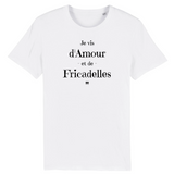 T-Shirt - Amour et Fricadelles - Unisexe - Coton Bio - Cadeau Original - Cadeau Personnalisable - Cadeaux-Positifs.com -XS-Bordeaux-