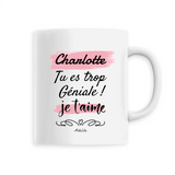 Mug - Charlotte je t'aime - 6 Coloris - Cadeau Tendre & Original - Cadeau Personnalisable - Cadeaux-Positifs.com -Unique-Blanc-