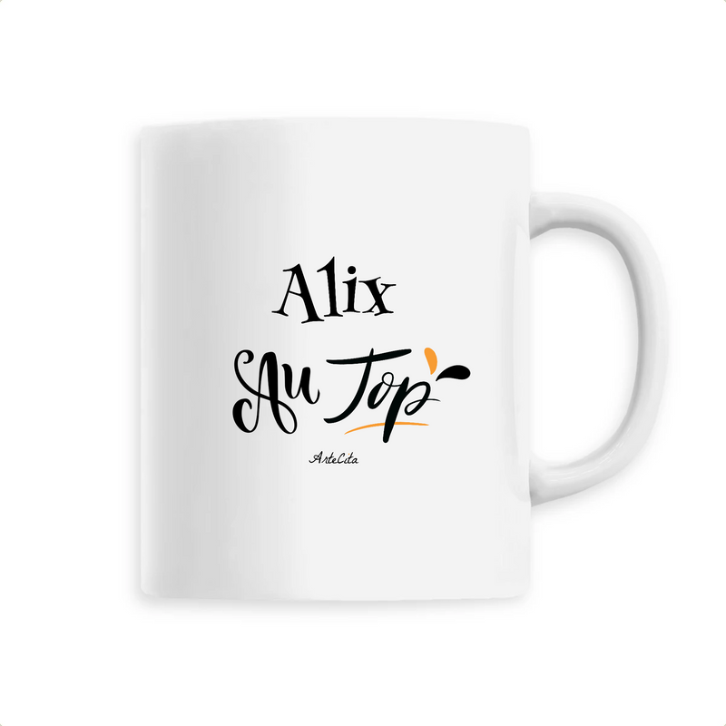Cadeau anniversaire : Mug - Alix au Top - 6 Coloris - Cadeau Original - Cadeau Personnalisable - Cadeaux-Positifs.com -Unique-Blanc-