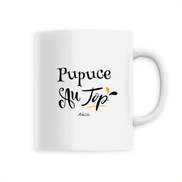 Mug - Pupuce au Top - 6 Coloris - Cadeau Original - Cadeau Personnalisable - Cadeaux-Positifs.com -Unique-Blanc-