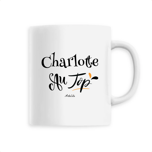 Mug - Charlotte au Top - 6 Coloris - Cadeau Original - Cadeau Personnalisable - Cadeaux-Positifs.com -Unique-Blanc-