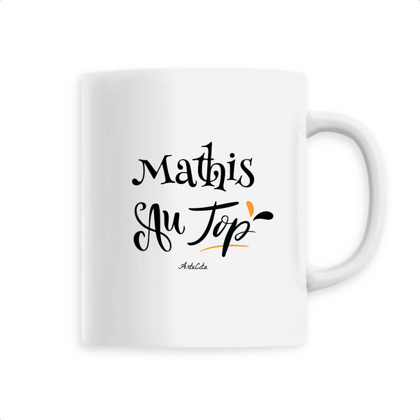 Mug - Mathis au Top - 6 Coloris - Cadeau Original - Cadeau Personnalisable - Cadeaux-Positifs.com -Unique-Blanc-