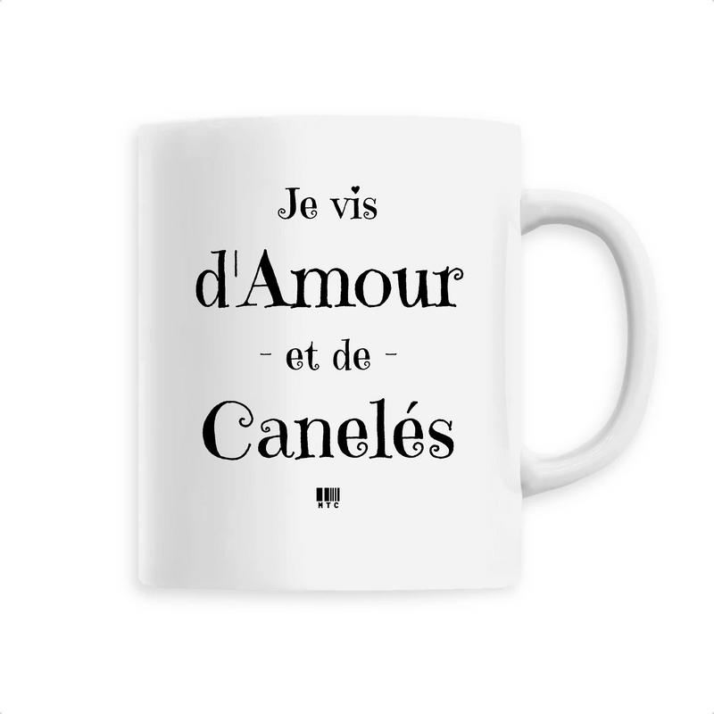 Cadeau anniversaire : Mug - Amour et Canelés - 6 Coloris - Cadeau Original - Cadeau Personnalisable - Cadeaux-Positifs.com -Unique-Blanc-