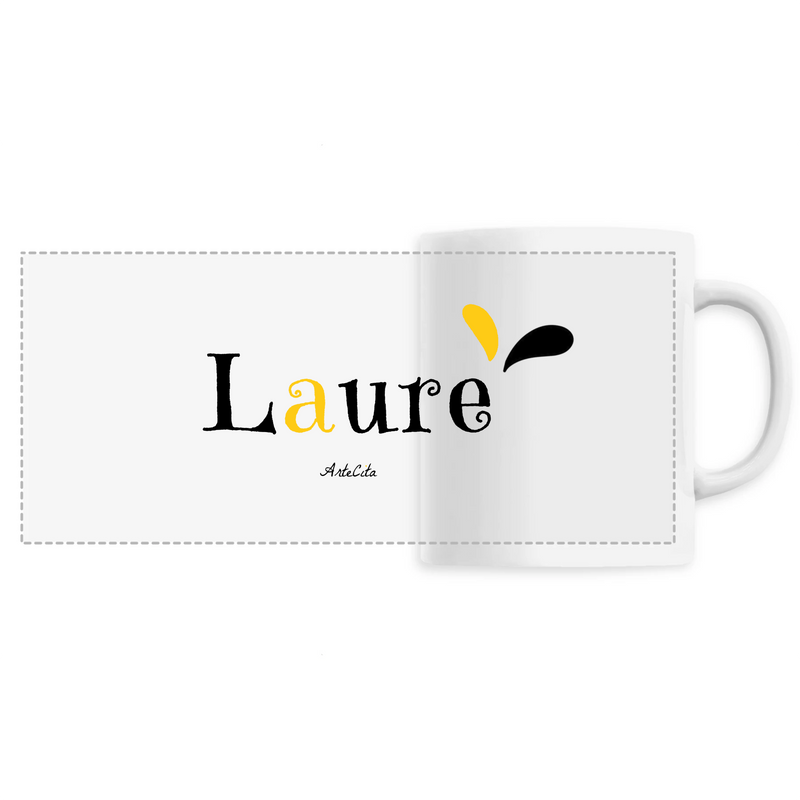 Cadeau anniversaire : Mug - Laure - 6 Coloris - Cadeau Original - Cadeau Personnalisable - Cadeaux-Positifs.com -Unique-Blanc-