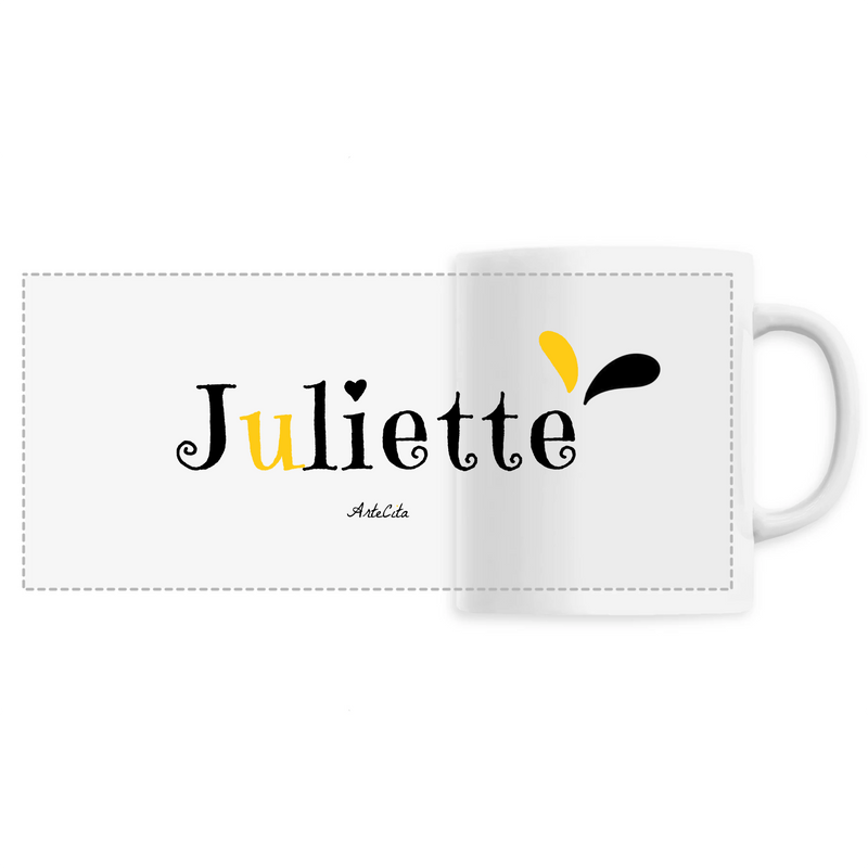 Cadeau anniversaire : Mug - Juliette - 6 Coloris - Cadeau Original - Cadeau Personnalisable - Cadeaux-Positifs.com -Unique-Blanc-