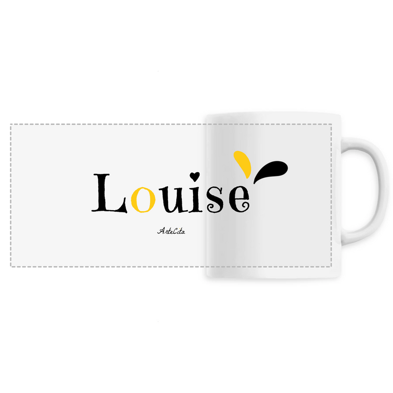 Cadeau anniversaire : Mug - Louise - 6 Coloris - Cadeau Original - Cadeau Personnalisable - Cadeaux-Positifs.com -Unique-Blanc-