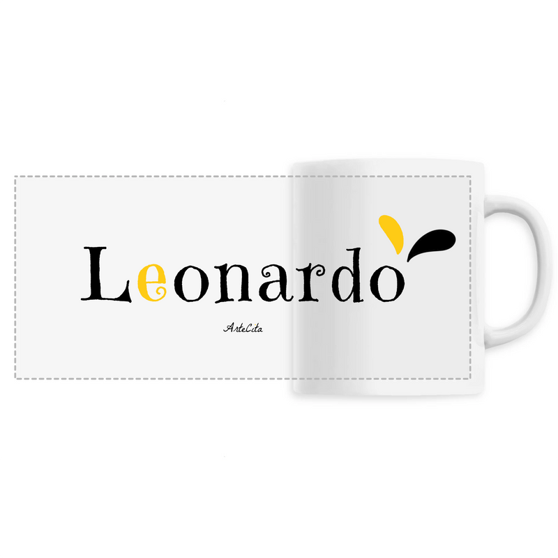 Cadeau anniversaire : Mug - Leonardo - 6 Coloris - Cadeau Original - Cadeau Personnalisable - Cadeaux-Positifs.com -Unique-Blanc-