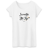 T-Shirt - Jumelle au Top - Coton Bio - Cadeau Original - Cadeau Personnalisable - Cadeaux-Positifs.com -XS-Gris-