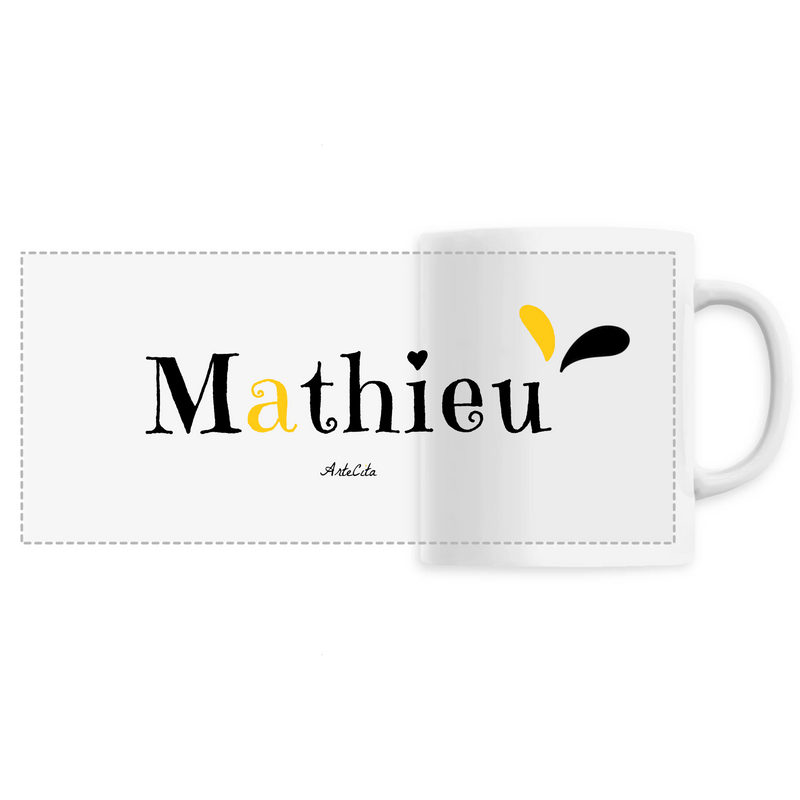 Cadeau anniversaire : Mug - Mathieu - 6 Coloris - Cadeau Original - Cadeau Personnalisable - Cadeaux-Positifs.com -Unique-Blanc-