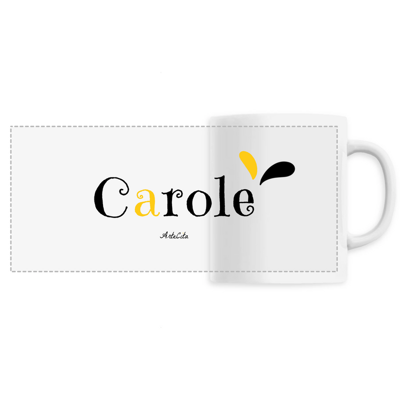Cadeau anniversaire : Mug - Carole - 6 Coloris - Cadeau Original - Cadeau Personnalisable - Cadeaux-Positifs.com -Unique-Blanc-