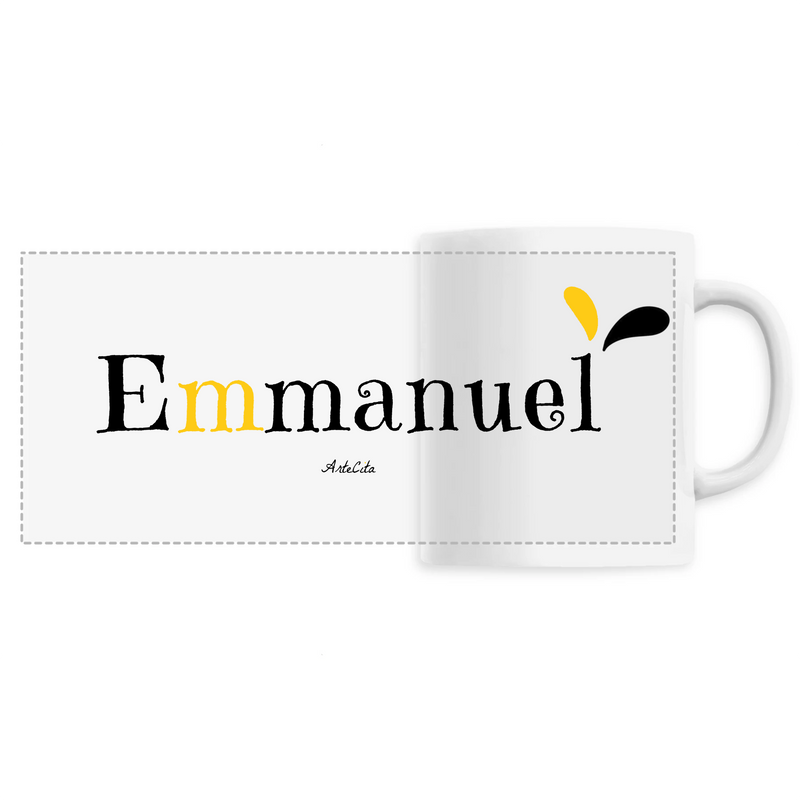 Cadeau anniversaire : Mug - Emmanuel - 6 Coloris - Cadeau Original - Cadeau Personnalisable - Cadeaux-Positifs.com -Unique-Blanc-