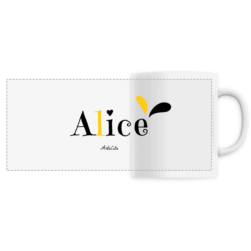 Cadeau anniversaire : Mug - Alice - 6 Coloris - Cadeau Original - Cadeau Personnalisable - Cadeaux-Positifs.com -Unique-Blanc-