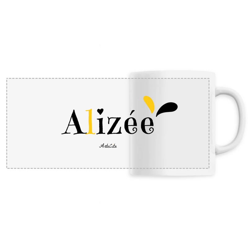 Cadeau anniversaire : Mug - Alizée - 6 Coloris - Cadeau Original - Cadeau Personnalisable - Cadeaux-Positifs.com -Unique-Blanc-