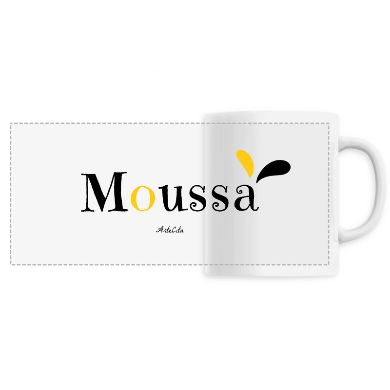 Cadeau anniversaire : Mug - Moussa - 6 Coloris - Cadeau Original - Cadeau Personnalisable - Cadeaux-Positifs.com -Unique-Blanc-